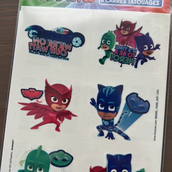 8 pcs PJ Masks Hero Tattoos - Picture 4 of 6